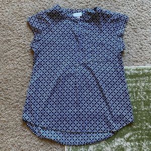 Liz Claiborne Blue, Black & White Blouse